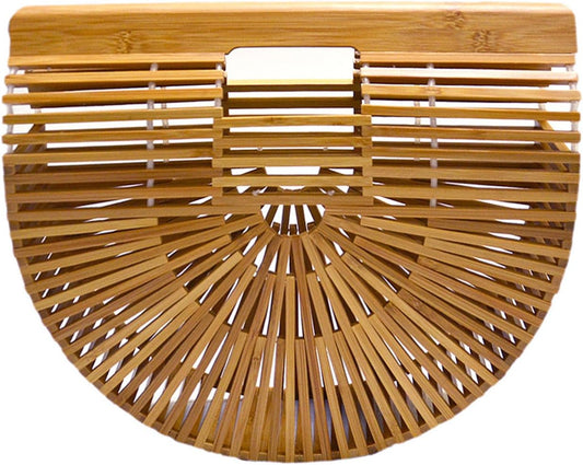 Womens Bamboo Handbag Handmade Large Tote Bag